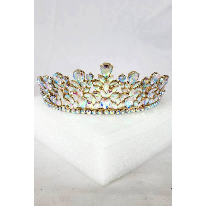 Chicas - Wholesale Tiara - Women's - Metal tiara with jewel rhinestones, one size fits all HT9717