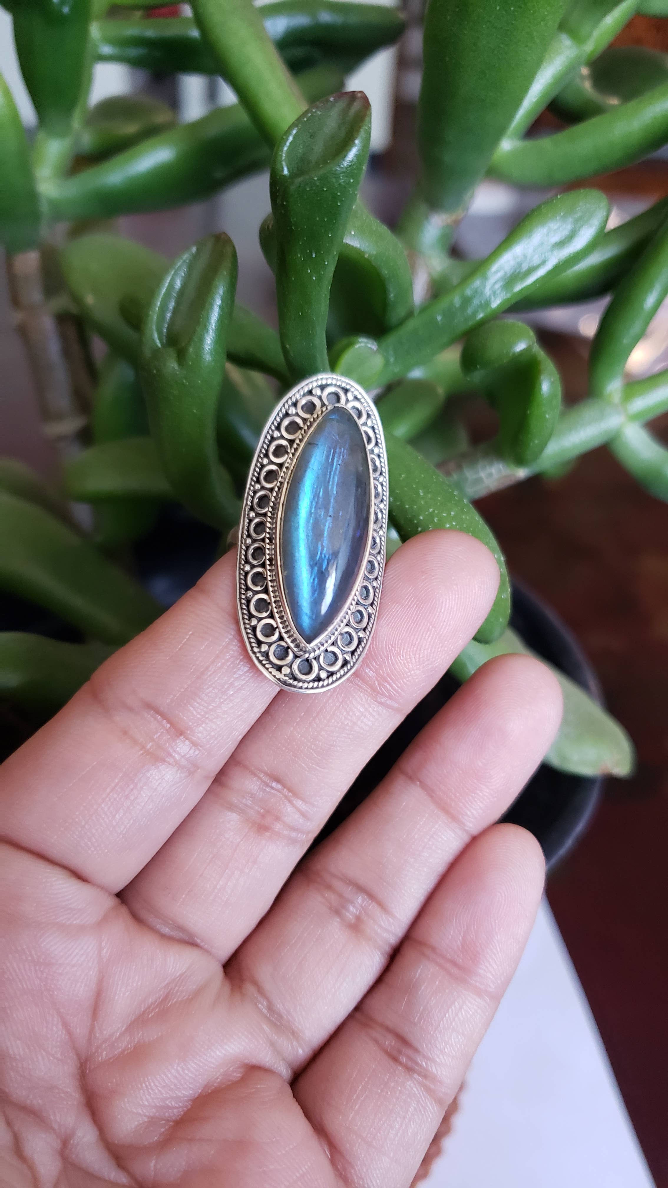 GTG Gems Corp - Wholesale Cocktail/Statement Ring - Natural Labradorite 925 Sterling Silver Ring1