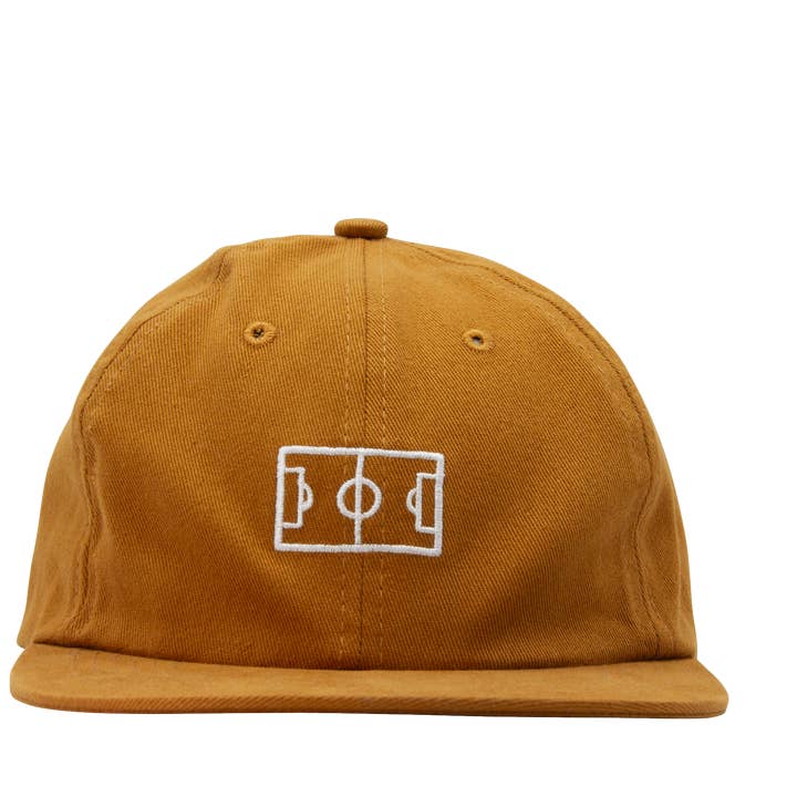 Bonnet à 6 panneaux en coton Campo - Caramel pour la vente par goiaba esporte clube