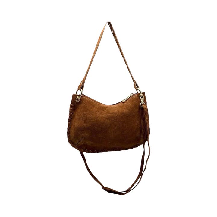 Louisa lee - Wholesale Shoulder Bag - Women's - STUDDED SUEDE LEATHER BAG LOANA7