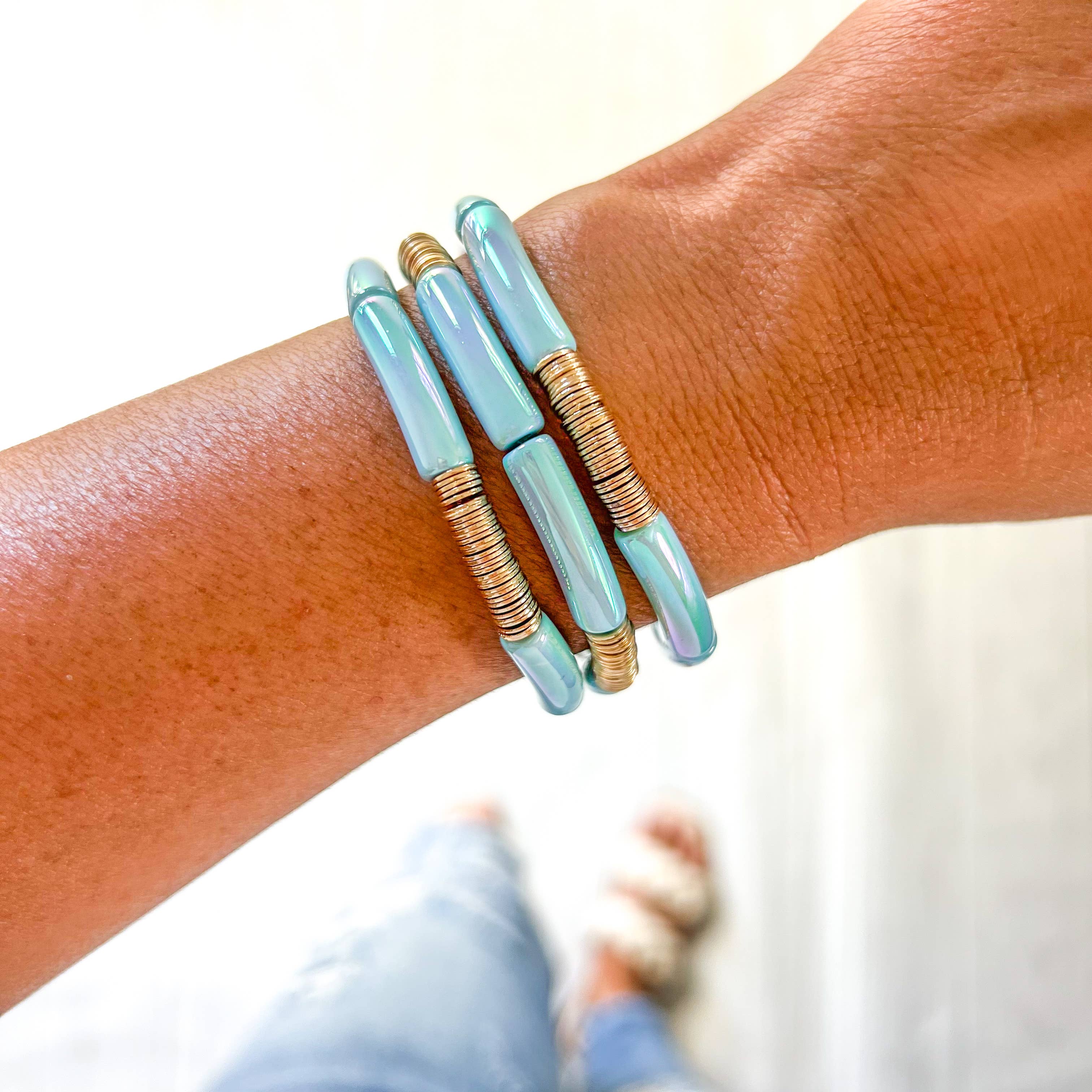 Savvy Bling - Wholesale Beaded Bracelet - Metallic Tube Bracelets20