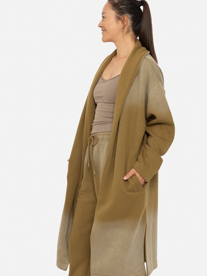 Mono B – Großhandel Strickjacke – Damen – Langer Ombre-Strickcardigan in Sprayform4