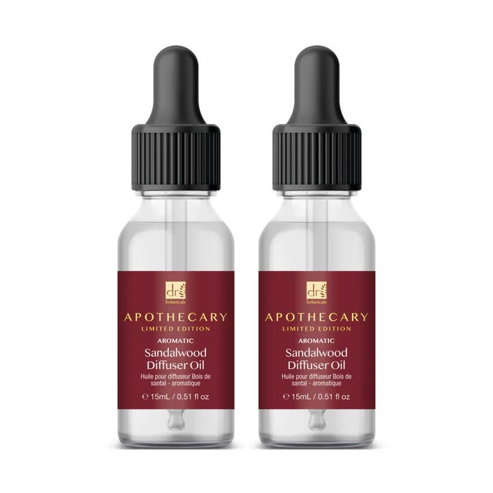 Confezione Risparmio Doppia Olio Diffusore di Sandalo Aromatico 15ml per la vendita all'ingrosso da parte di F&J USA LLC - Dr Botanicals - skinChemists
