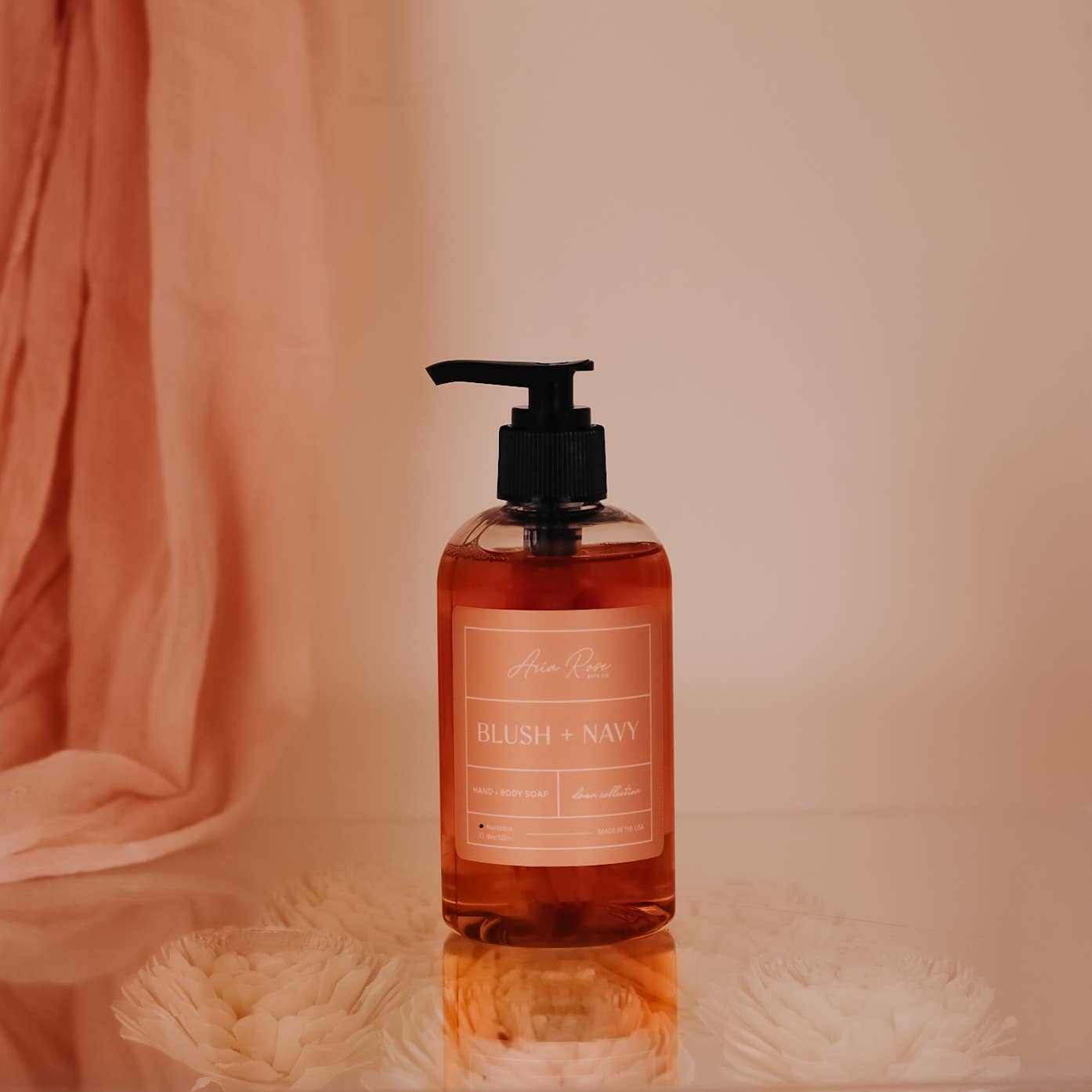 Aria Rose Bath Co - Wholesale Hand Soap/Wash - Blush + Navy Hand + Body Liquid Soap - Dawn Collection0