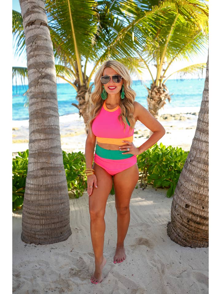 Multi Bali Beach Two Piece Swimsuit for wholesale on Faire
