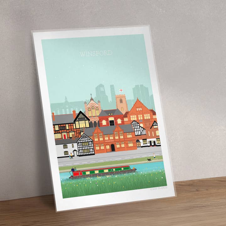 Winsford Art Print for wholesale by Adam Francis Illustrator