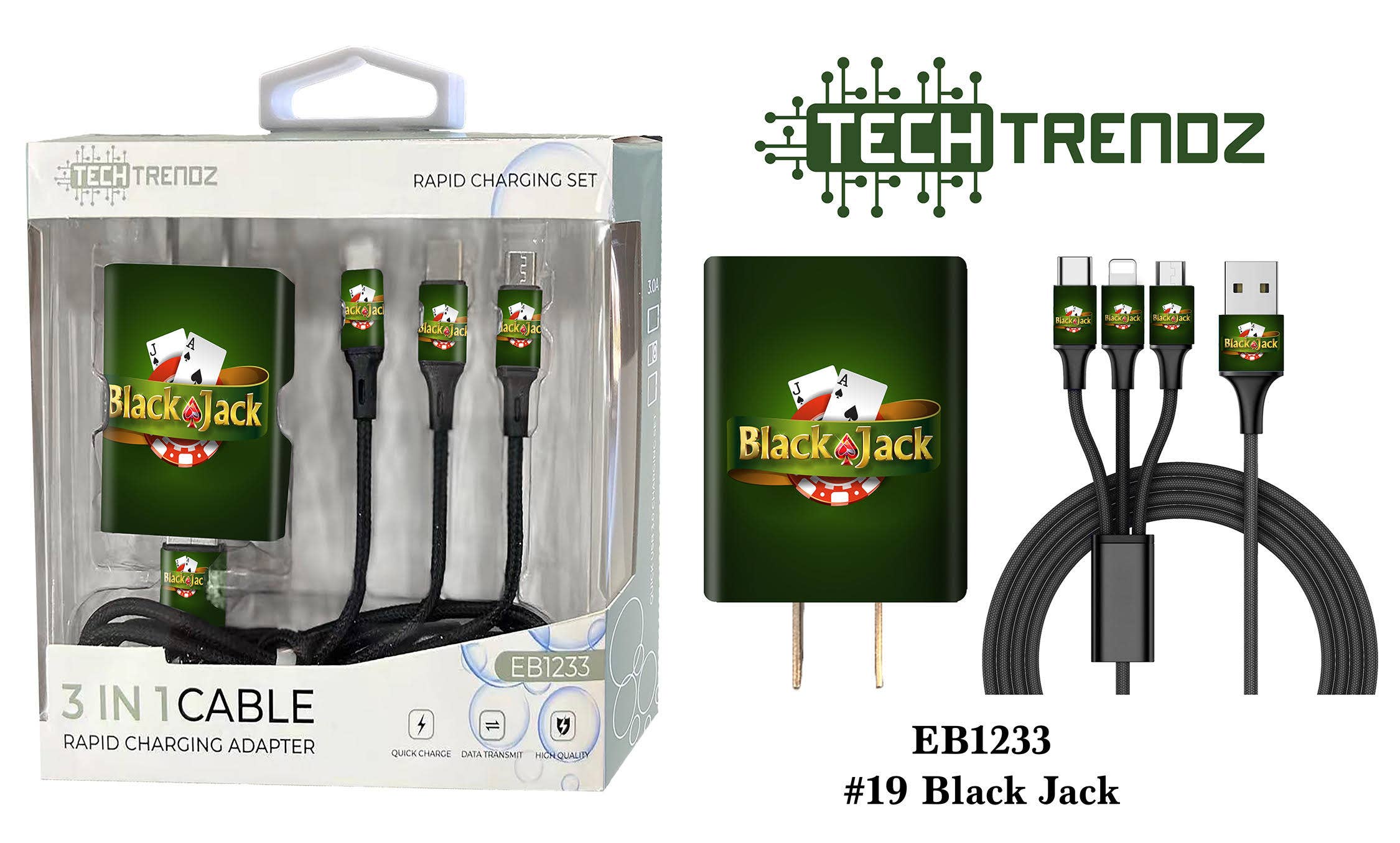 Tech Trendz – wholesale Charging cable – Quick Charging All In One Set8