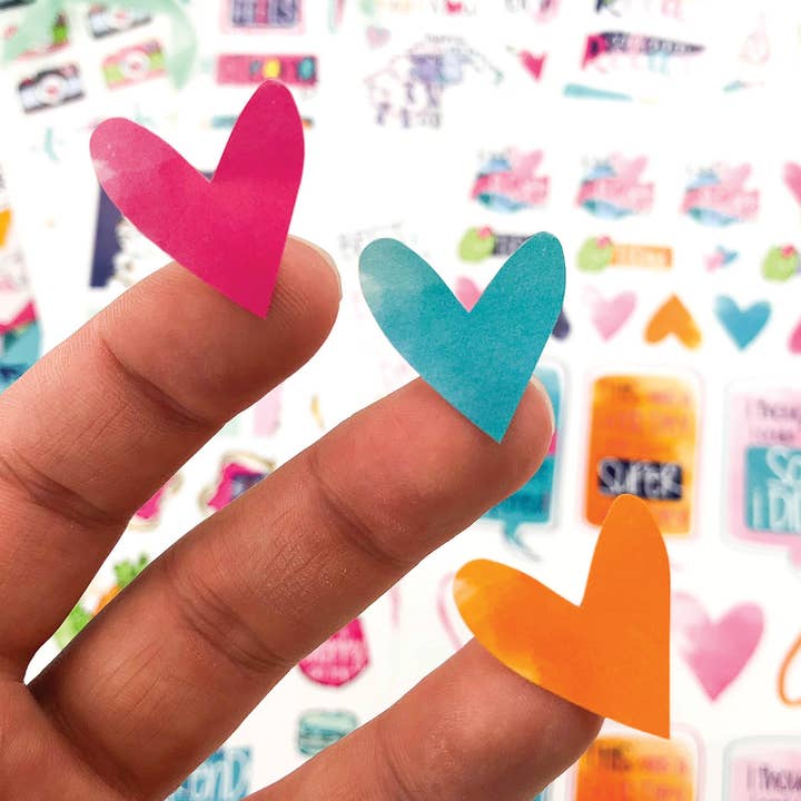 Denise Albright® - Wholesale Sticker - Grateful Heart Stickers for Journaling | Pack of 66