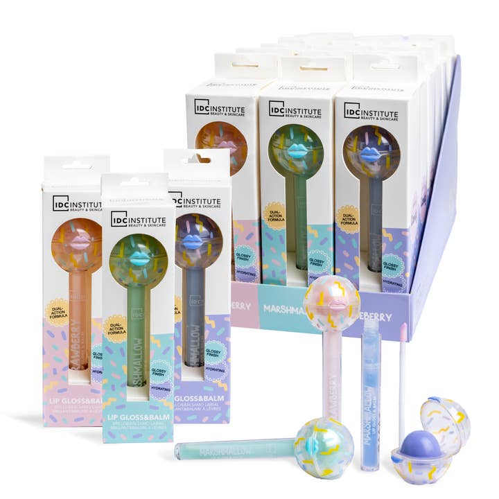 Duo Lip Gloss and Balm Lollipop - Candy - IDC INSTITUTE for wholesale by Kontiki