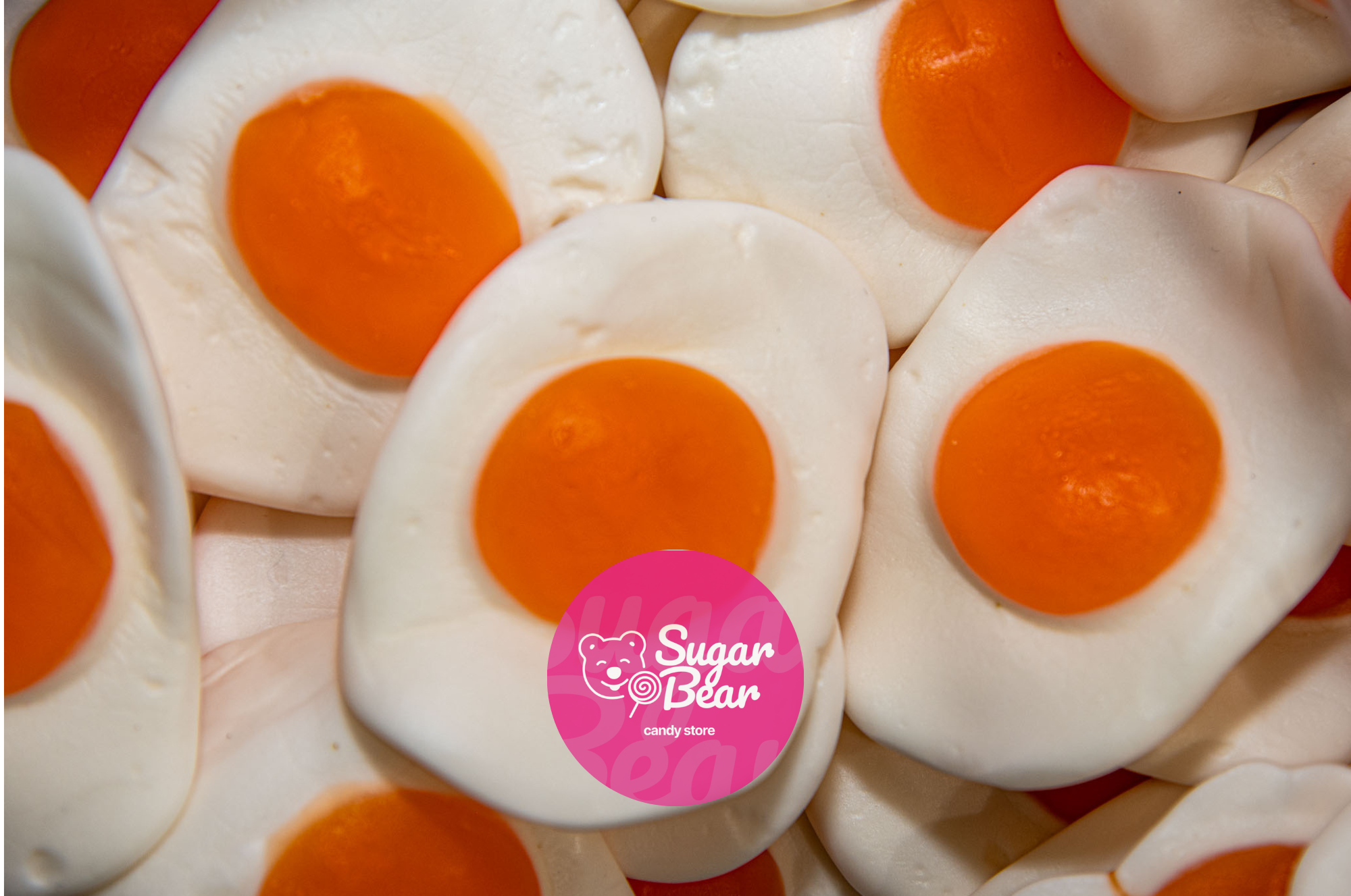 Sugar Bear Candy - Wholesale Gummy - Giant Gummy Fried Eggs1