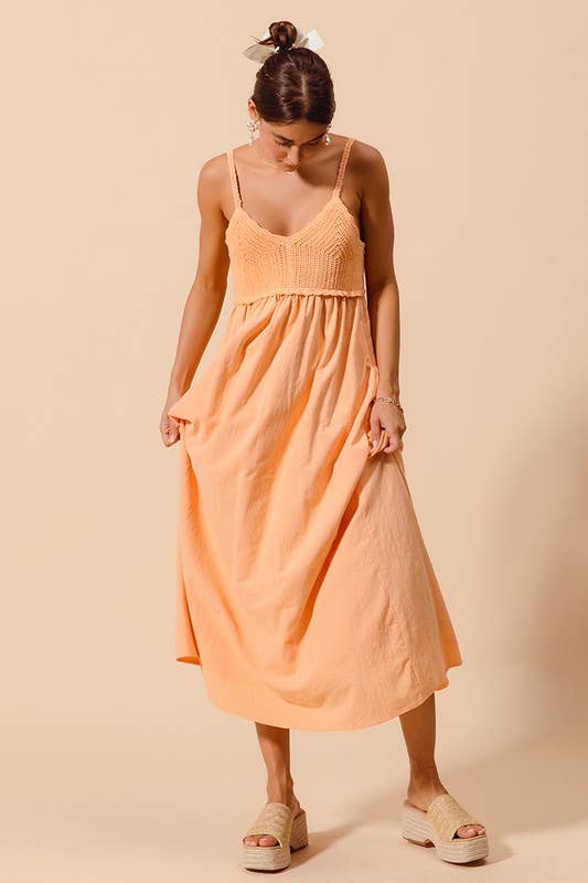 Vanilla Monkey - Wholesale Dress - Women's - Side Invisible Zipper Crochet Contrast Sun Dress6