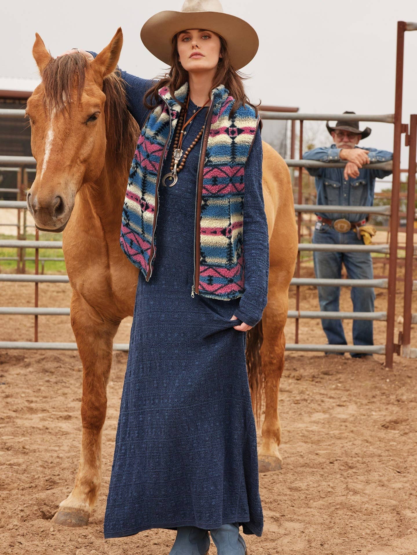 MULTICOLOR RESORT CHIC BOHEMIAN PATTERNED LEATHER VEST for wholesale on Faire1