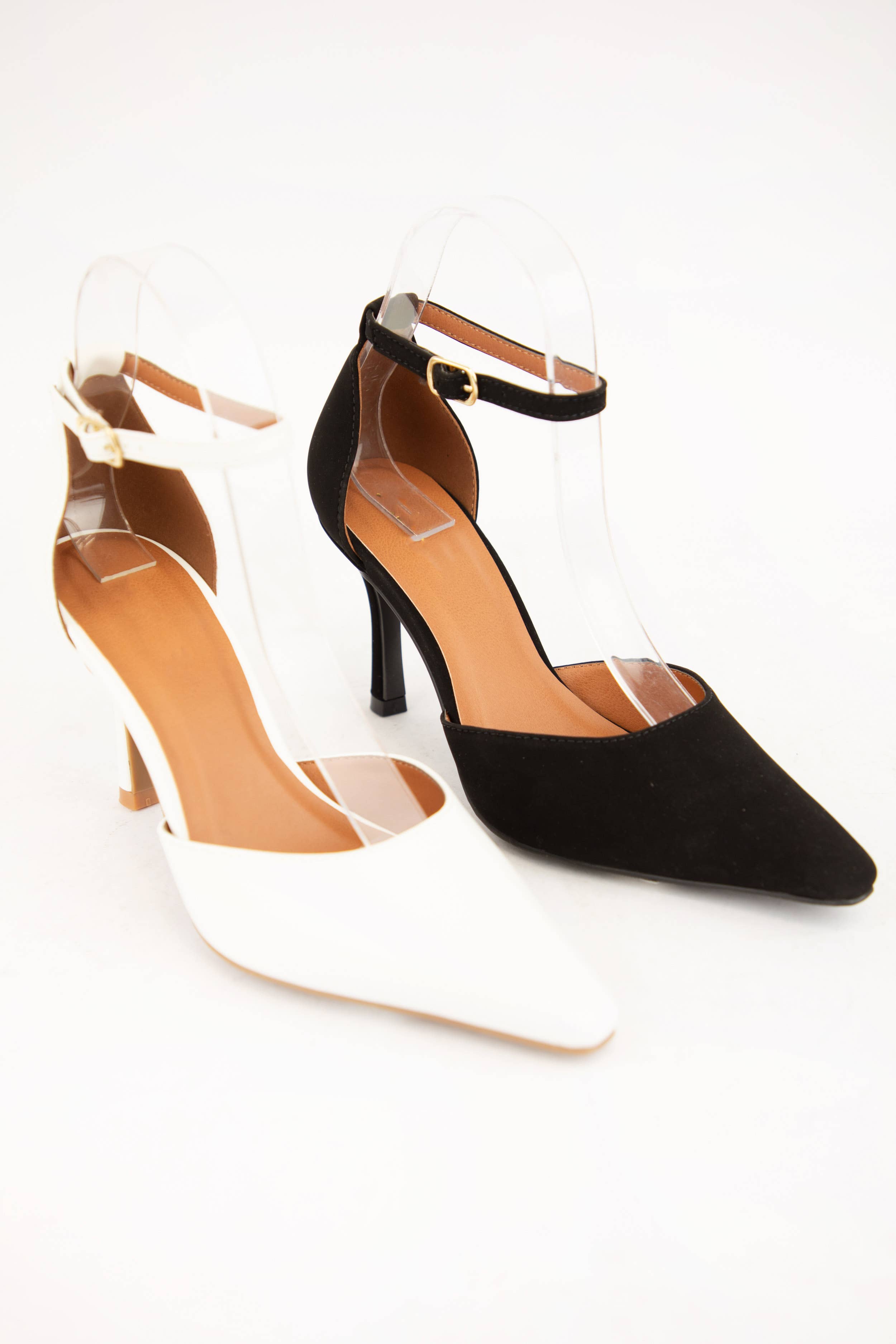 CCOCCI – Großhandel Schuhe mit niedrigen Absätzen – Damen – NOLITA-2 MITTLERE HÖHE SPITZE FERSEN MIT ELEGANTEM KNÖCHELRIEMEN