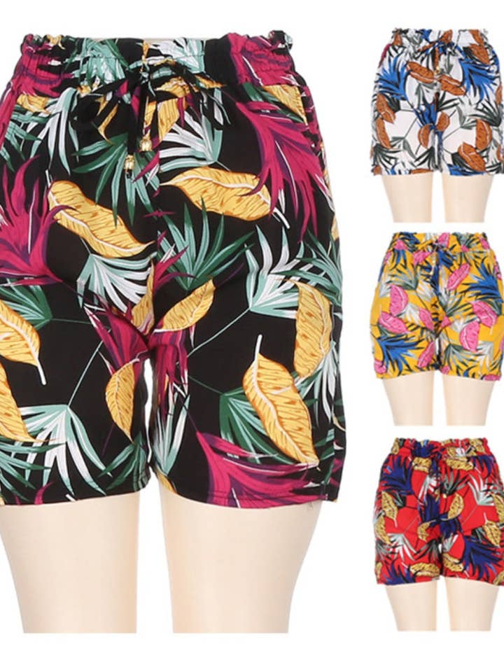 Ladie's Printed Shorts - P3630 for wholesale by India Batik