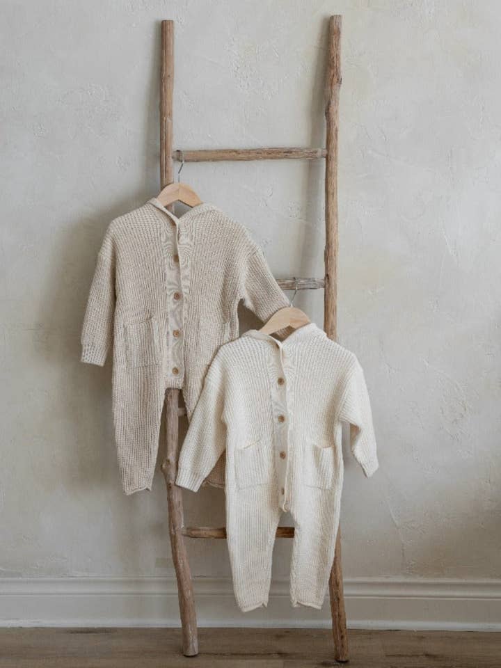 Yooushi - Wholesale Jumpsuit - Baby - Cloud Cream Hooded Knit Playsuit10