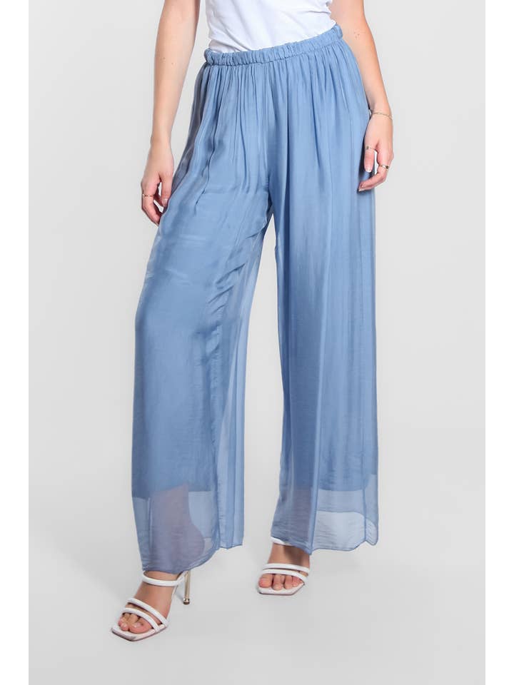 TINA Stephens Italy/Tees By Tina - Wholesale Pants - Women's - Roxy Silk Straight Leg Pant (PL212)26