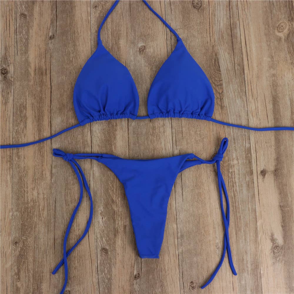 Sweetkama - Vente Maillot de bain deux-pièces – femme - Maillot de bain bikini 2 pièces uni12