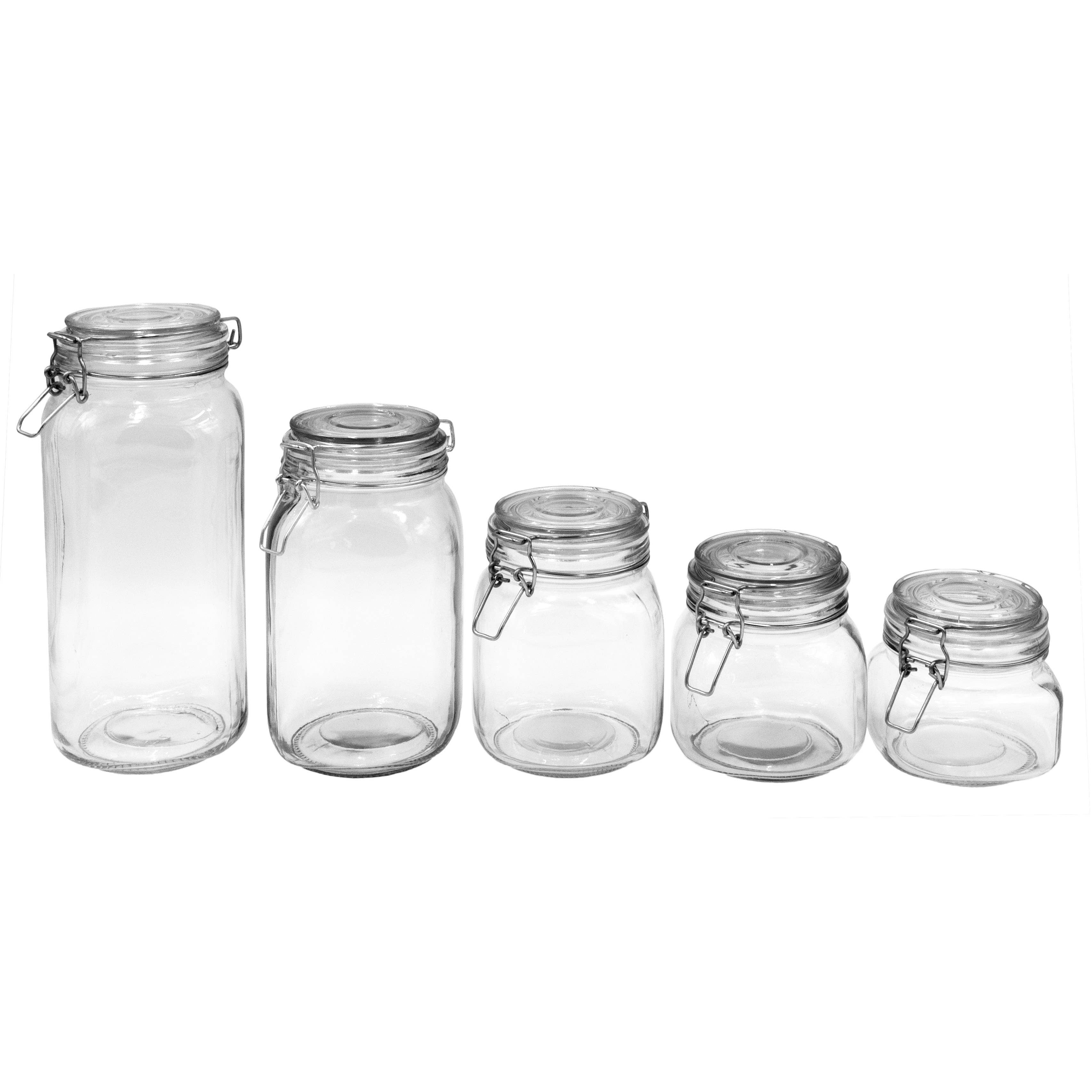 Clear KITCHEN BASICS Cliptop Glass Canister 750ml/25oz for wholesale on Faire6