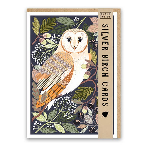 Silver Birch Cards - Vendita all'ingrosso Biglietti di auguri generici - Biglietto d'auguri vuoto "Gufo comune"2