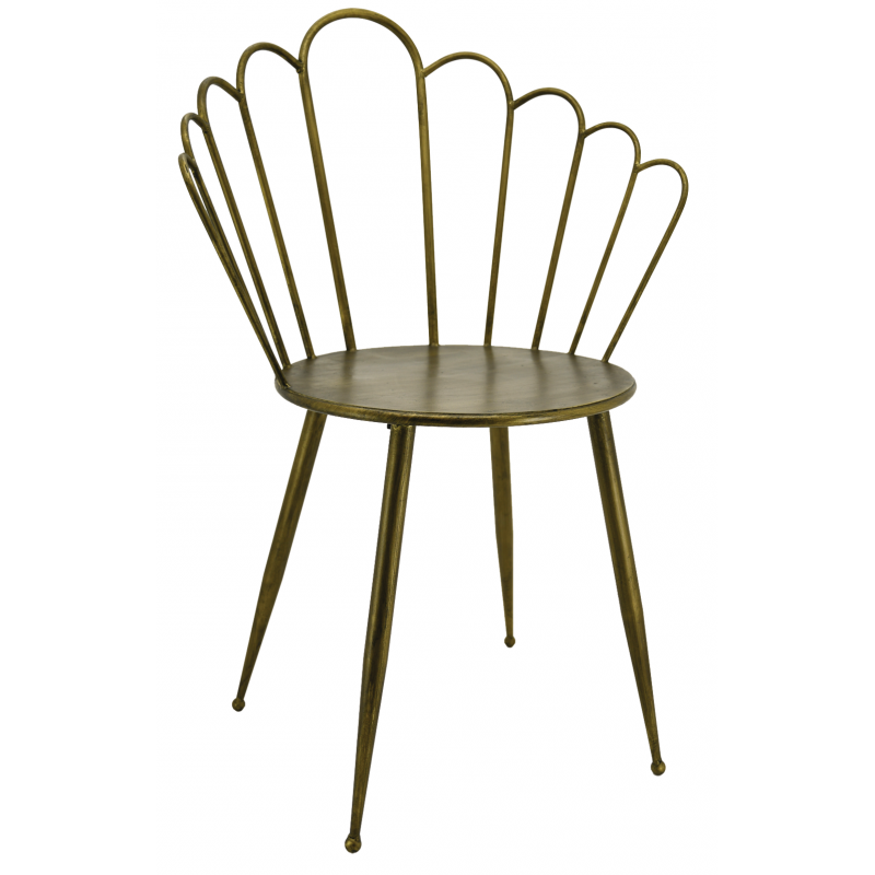 Aubry Gaspard - Wholesale Chair - Antique gold metal chair0