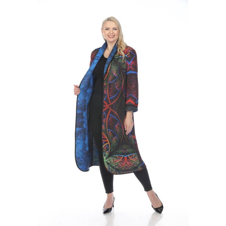 Long Coat Neon Blue for wholesale by Fenya V.