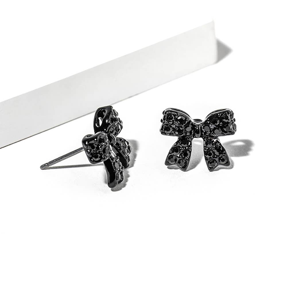 Sensibling Corp. - Vente Clous d'oreille - Boucles d'oreilles clous nœud en strass cristal19