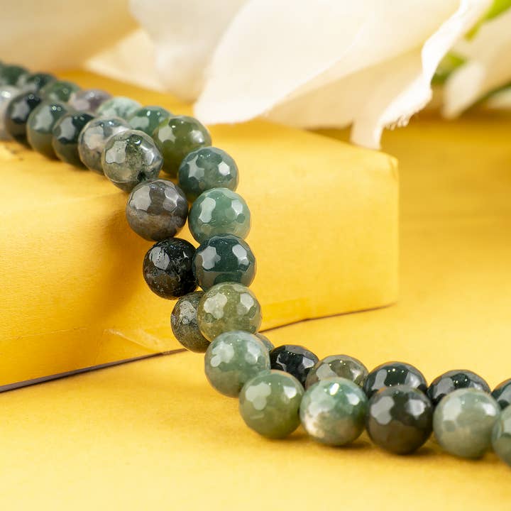 Soothing Crystals Beads - Wholesale Beads - Faceted Beads | Moss Agate | Crystal Beads for Jewelry 12