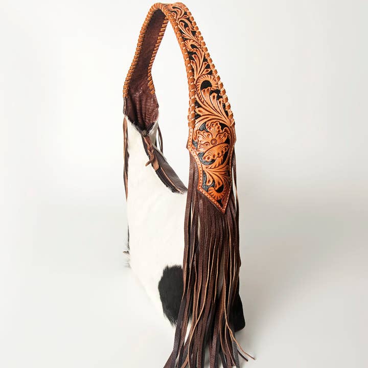 LS Western - Wholesale Shoulder bag – women's - LC-ADBG803 Annie Western Hobo Bag Hair-On Cowhide & Tooled Leather Shoulder Purse15