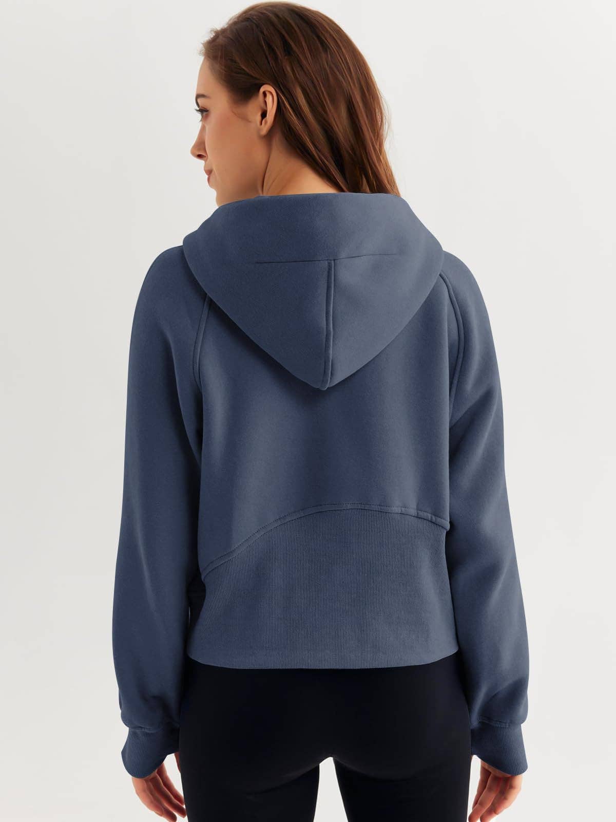 Suhkasana - Wholesale Hoodie - Women's - Zip-Up Hoodie Scuba Pullover Cropped Sweatshirt1