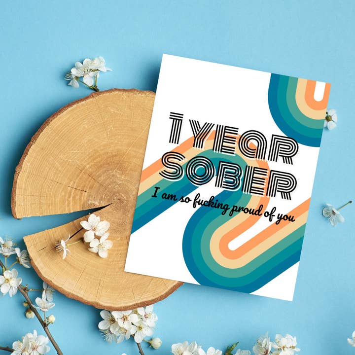 As Told By Ellie - Wholesale Congratulations Card - 1 Year Sober, Sobriety Anniversary, Recovery Gifts