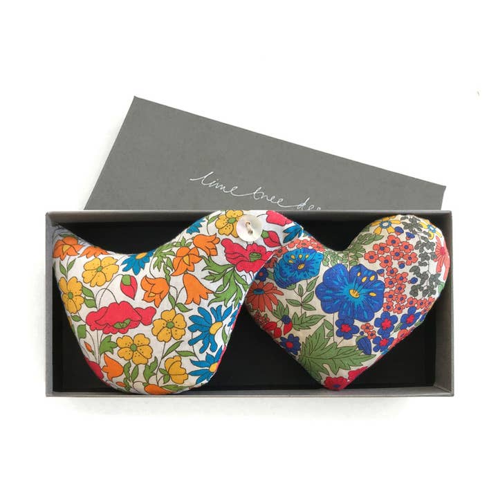 Box of 1 Lavender Heart & 1 Lavender Bird - Carnival for wholesale by Lime Tree Design