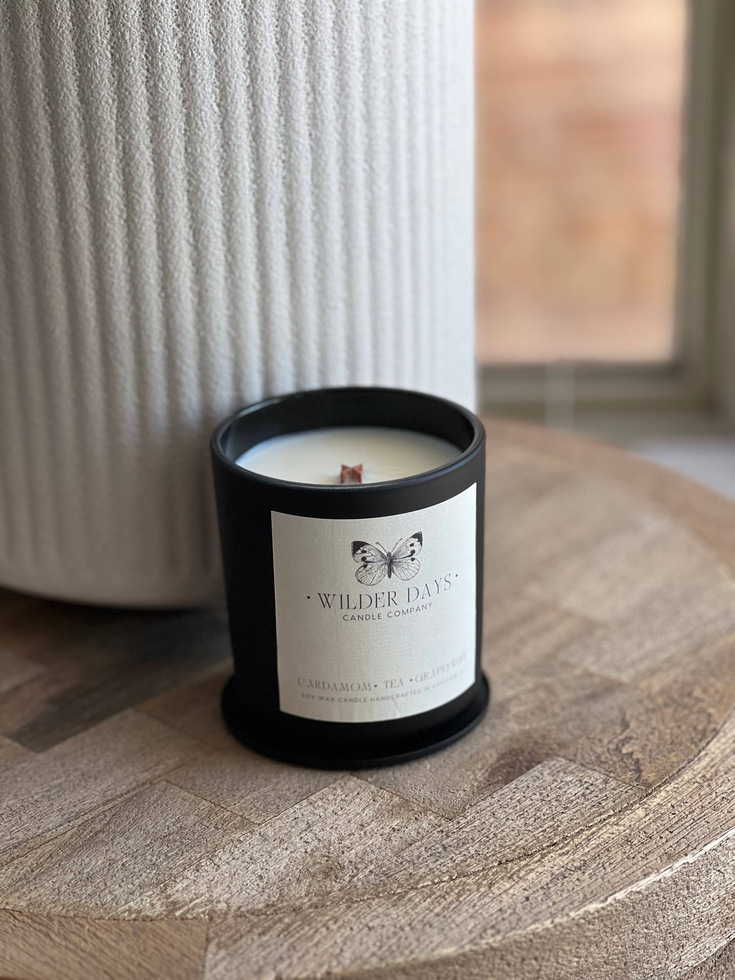 Wilder Days Candle Company - Wholesale Jar/Filled Candle - Cardamom Tea & Grapefruit | Wood Wick Soy Candle2