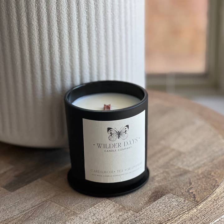 Wilder Days Candle Company - Wholesale Jar/Filled Candle - Cardamom Tea & Grapefruit | Wood Wick Soy Candle2