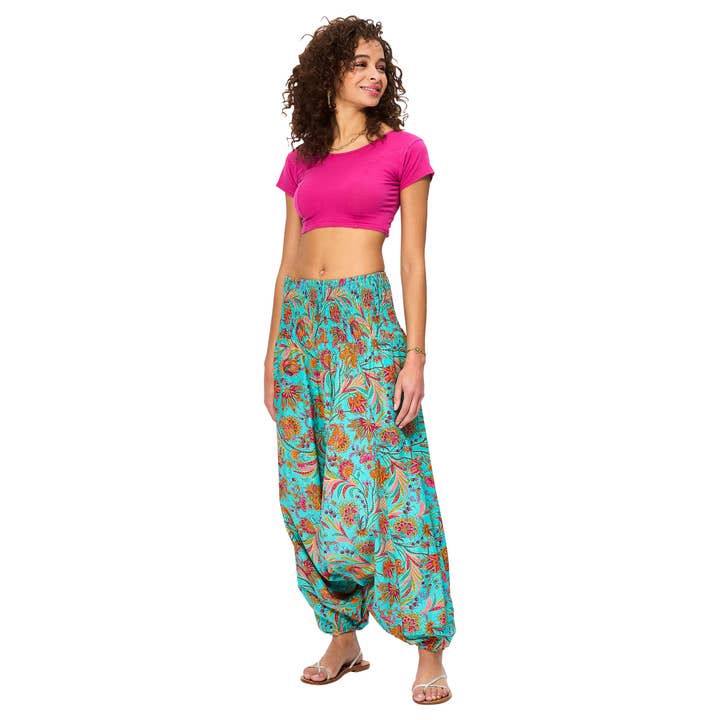 La Mano Boho - Wholesale Pants - Women's - HAREM SAROUEL PANTS 3IN1 SUMMER PA8042D