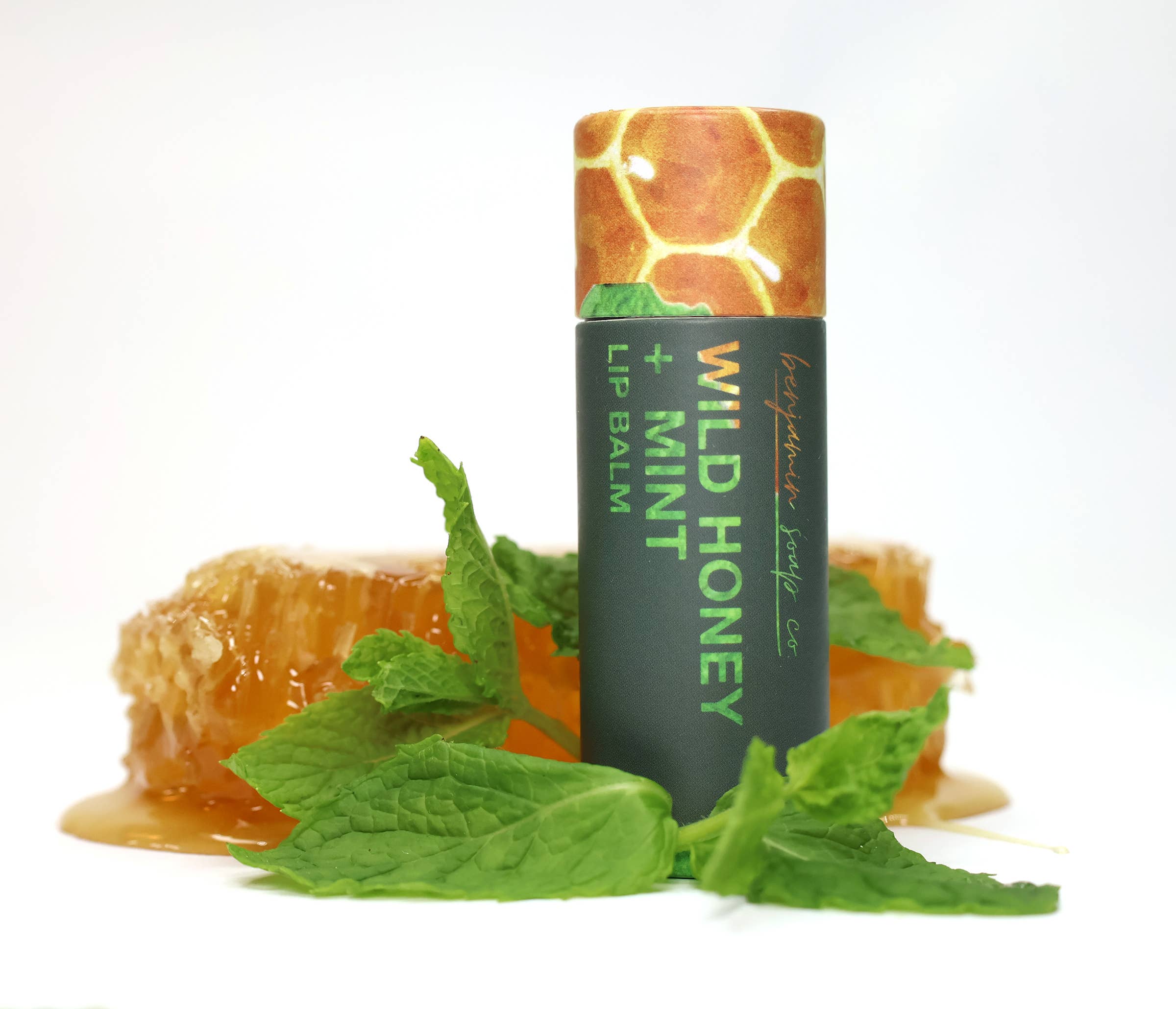 Benjamin Soap Co. - Wholesale Lip Balm - Wild Mint + Honey Lip Balm - Eco Friendly