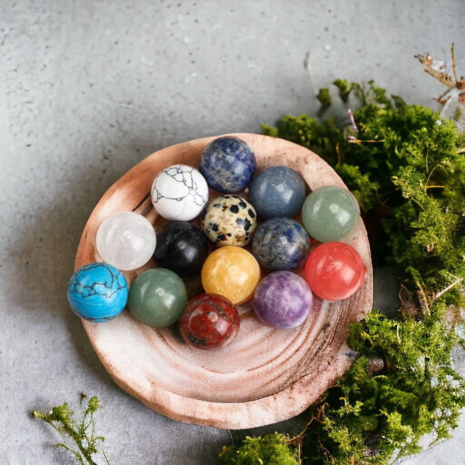 Wax Apothecary - Wholesale Spiritual Stone/Crystal - 0.6" Mini Gemstone Crystal Ball Stone Sphere Orb Assortment