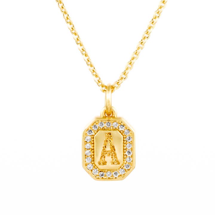 Colar com pingente inicial banhado a ouro 14K por atacado de Heilo Jewelry