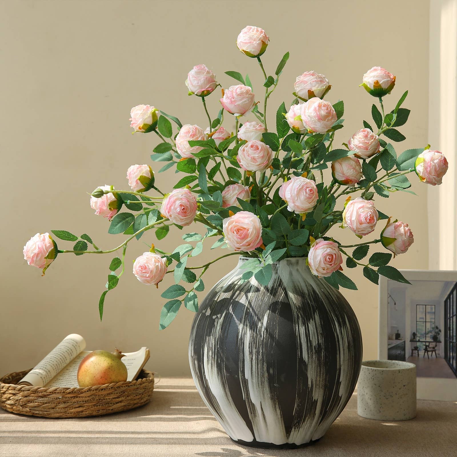 ACNITE(We cover U.S. import duties) - Wholesale Artificial Flowers - 3 heads curly rose flower Artificial rose flower for wedding4