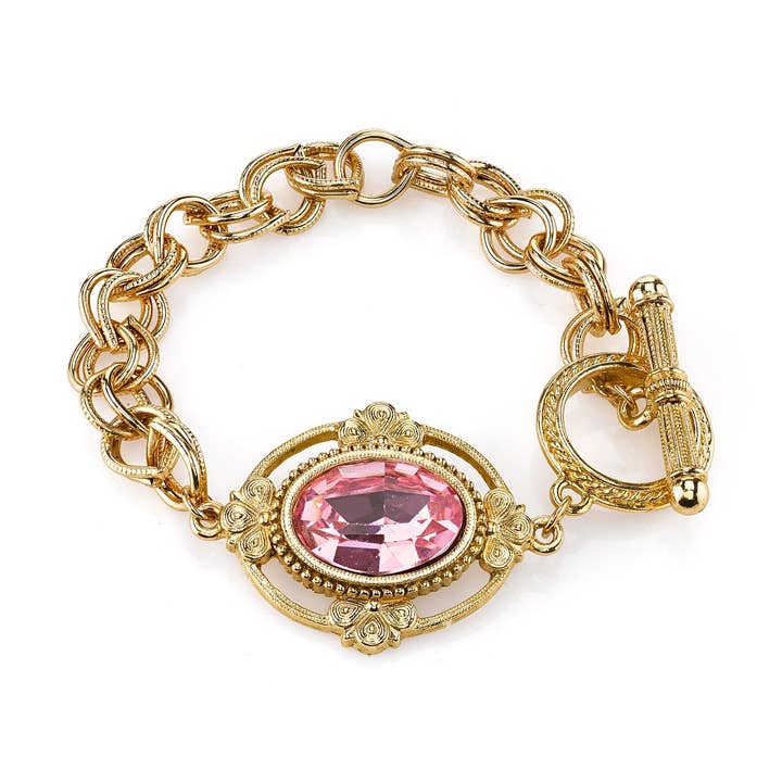 1928 Jewelry Oval Swarovski Element Toggle Bracelet for wholesale by 1928 Jewelry