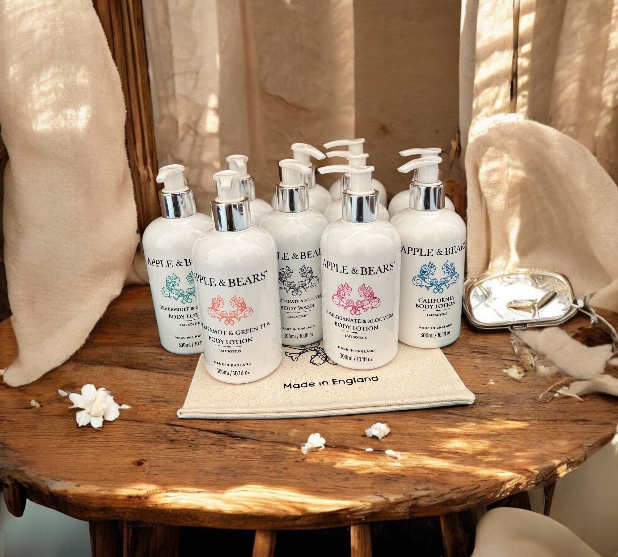 APPLE & BEARS - Vente Set de bain et corps - Coffret cadeau luxe grenade et aloe vera7