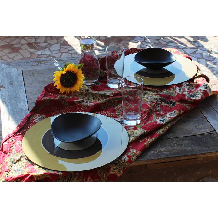 Coolors by Web Com S.a.s. – Individuais por atacado – Placemat - Madeira com cortiça Design Moderno 34 cm2