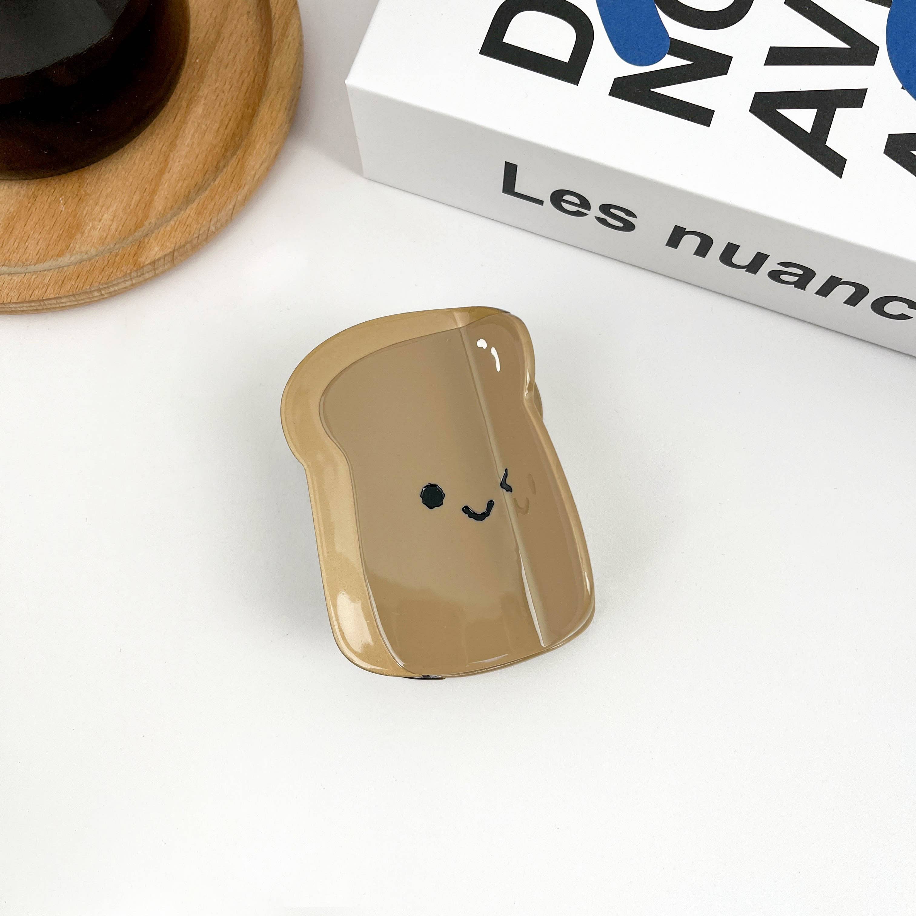 TheDivaSoap - Wholesale Hair Clip - Women's - Funny Bread Hair Clip, Acetate Claw Clip0