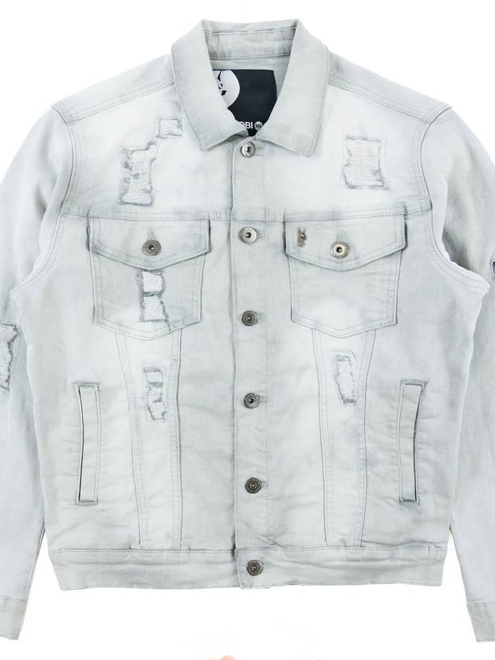 M1079 Moreli Denim Jacket - Gray for wholesale by Makobi