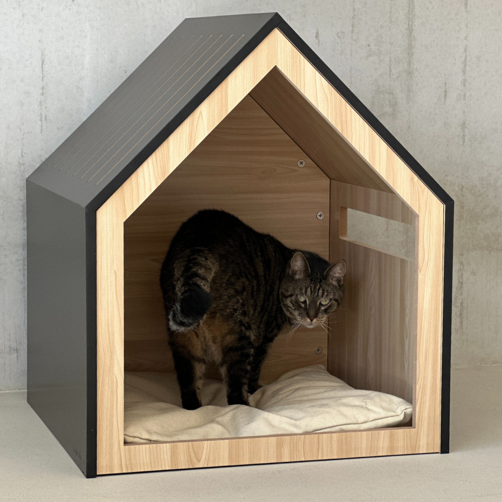 STUDIO ANIMAUX - Wholesale Pet Bed - Cat/Dog - Pet house | wood | black | 58 x 58 x 65 cm13