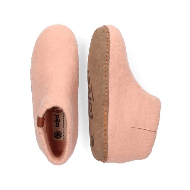 Mula uldfilt hjemmesko i blush for engroshandel hos Tofvel
