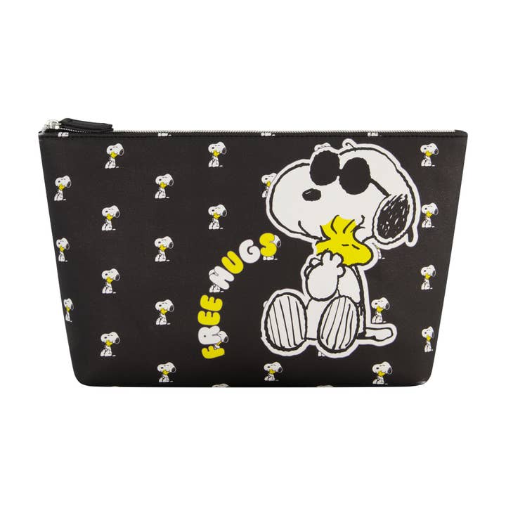 Peanuts Snoopy Women's Makeup Bag, Small Travel Cosmetic Zipper Pouch Organizer, Black for wholesale by Concept One