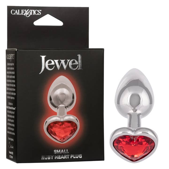 Jewel Small Ruby Heart Plug for wholesale by CalExotics