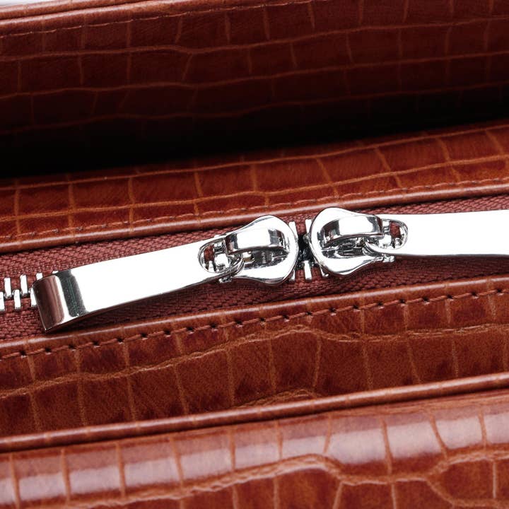 Socha - Venta al por mayor Bolsa de portátil - Mujer - Bolso para ordenador portátil/bolsa de negocios para mujer - punta plateada marrón 15 pulgadas9