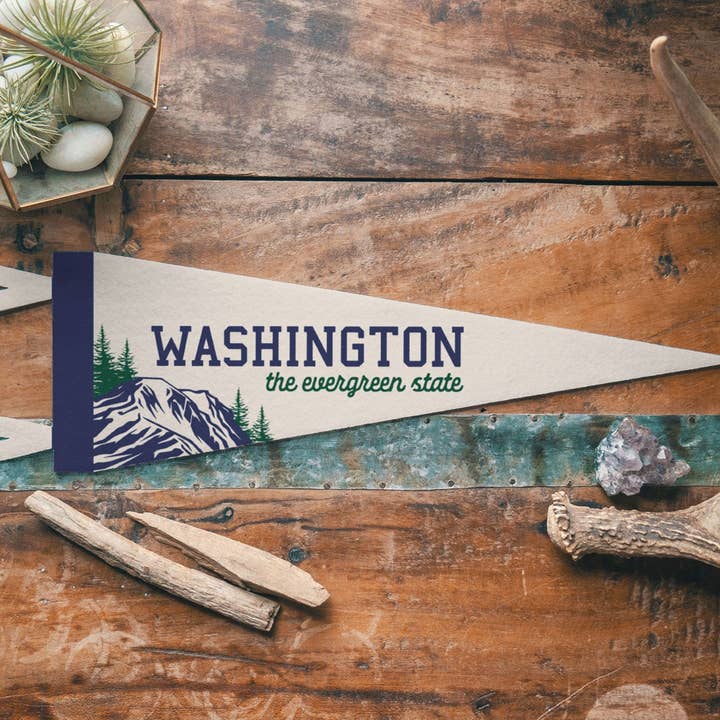 Washington Felt Pennant for wholesale by Benoit's Design Co.