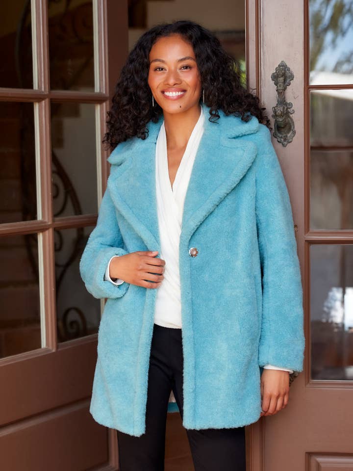 Abrigo sherpa para venta al por mayor de Karen Kane